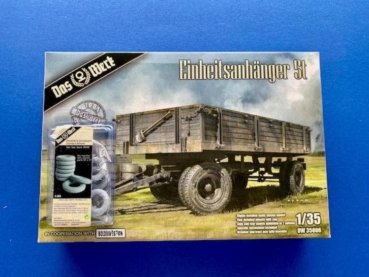 DasWerk	DW35006	Einheitsanhänger 5t	1/35 incl resin wheels, Overige merken, Auto, Groter dan 1:32, Nieuw