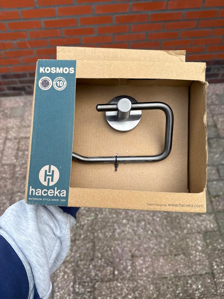 Haceka Kosmos Grafiet Toiletrolhouder - Nieuw in Doos, Ophalen of Verzenden, Nieuw