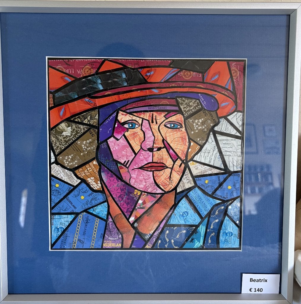 Beatrix - postzegelkunst, Verzenden, Nieuw, Handgemaakt, Knutselwerk