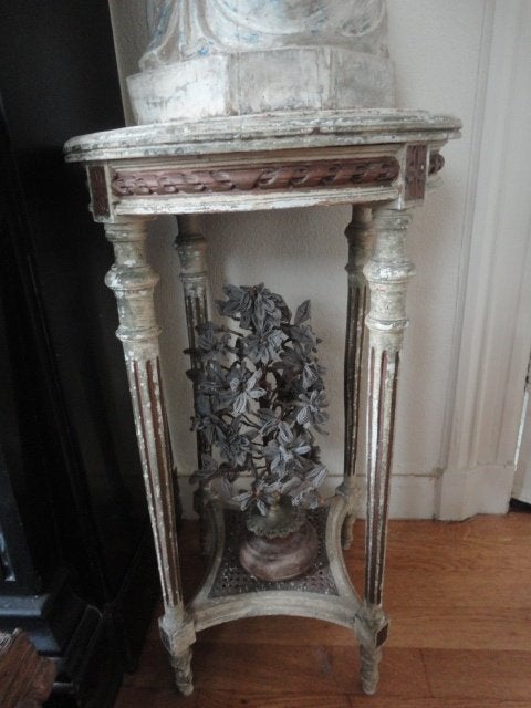 antieke FRANSE TAFEL op HOGE POTEN / sidetable, piedestal, Antiek en Kunst, Ophalen