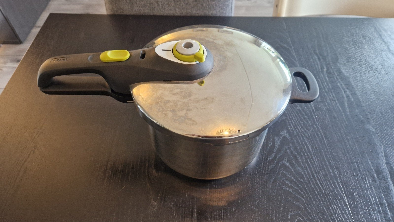 Tefal snelkookpan 6 liter, Ophalen, Zo goed als nieuw, Rvs, Kookpan of Snelkookpan