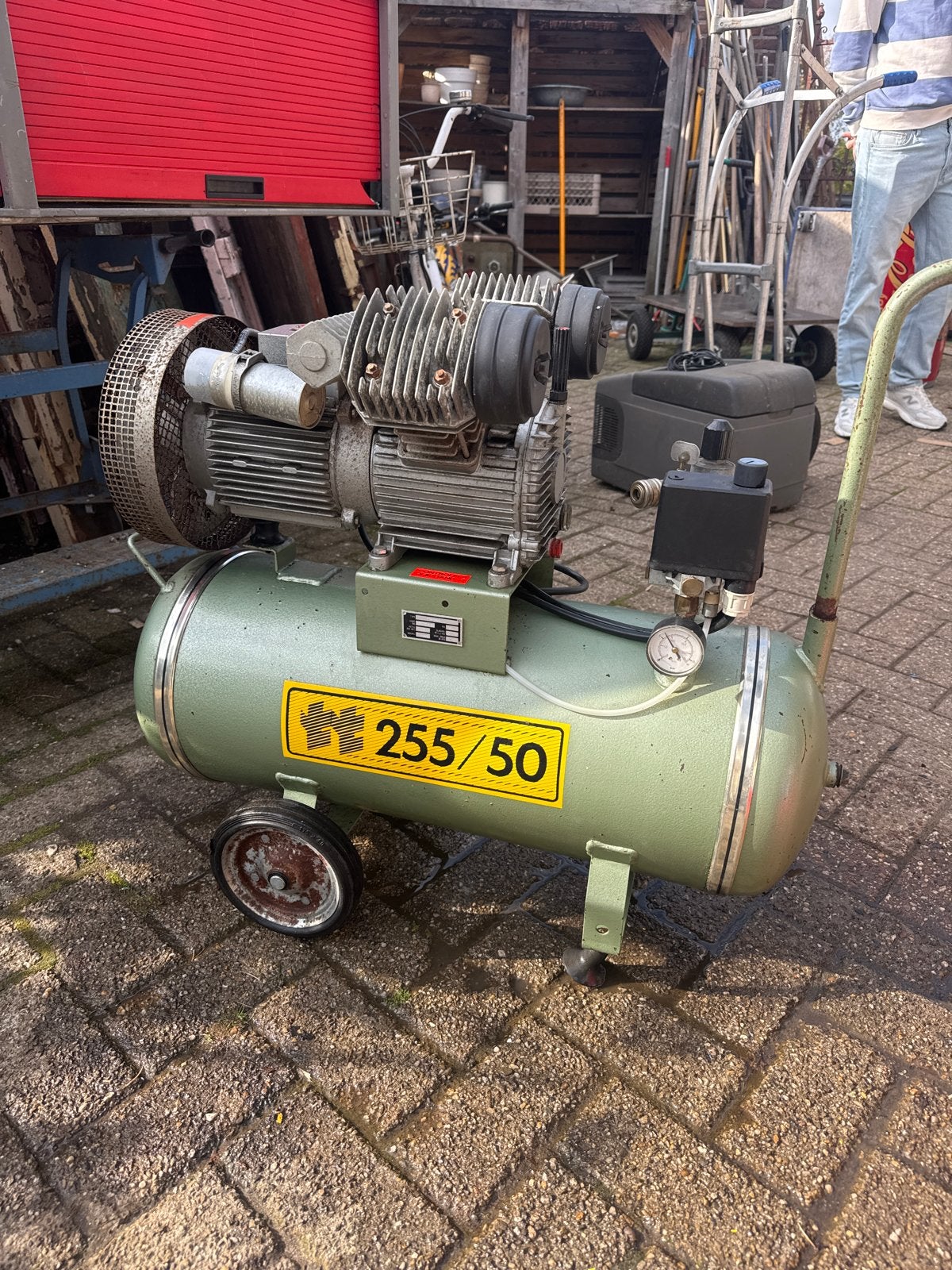 Creemers 2 cilinder compressor 255/50 - Super stil, Gebruikt, Ophalen of Verzenden, X, 25 tot 100 liter