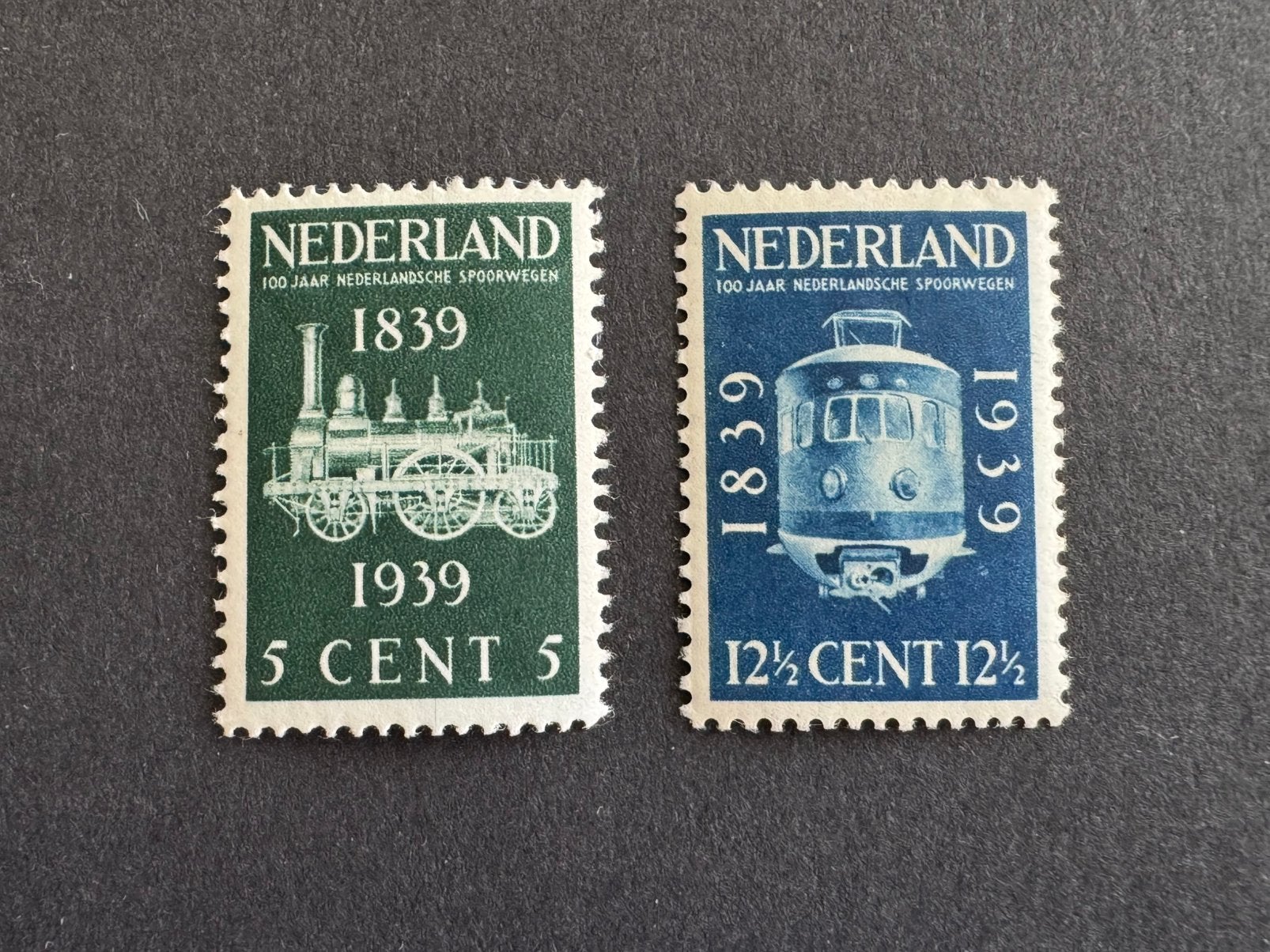 1939 100 jr spoorwegen in NL NVPH nr 325-326 postfris, Verzenden, T/m 1940, Postfris