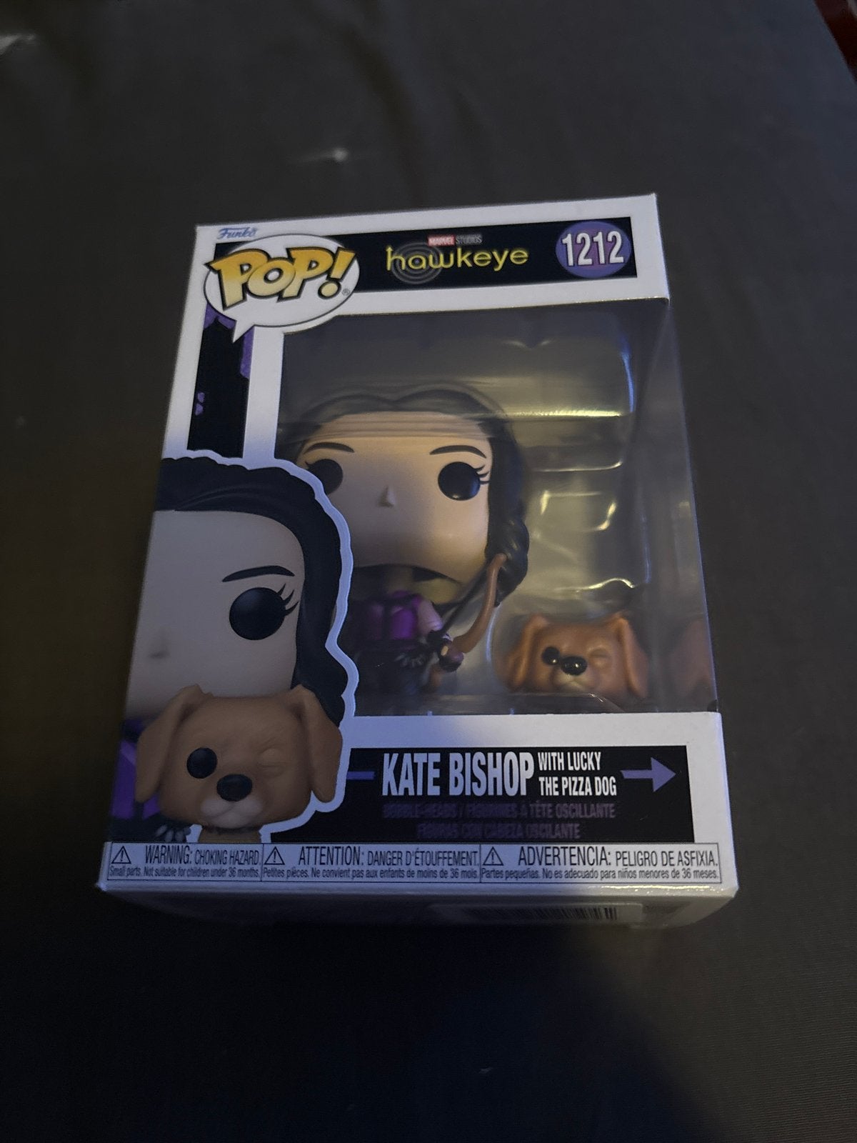 Funko Pop! Hawkeye Kate Bishop met Lucky The Pizza Dog, Ophalen of Verzenden, Nieuw