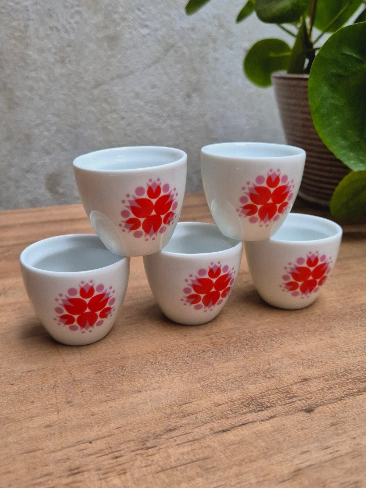 Set van 5 Thomas Germany Vintage Eierdopjes., Antiek en Kunst, Ophalen of Verzenden