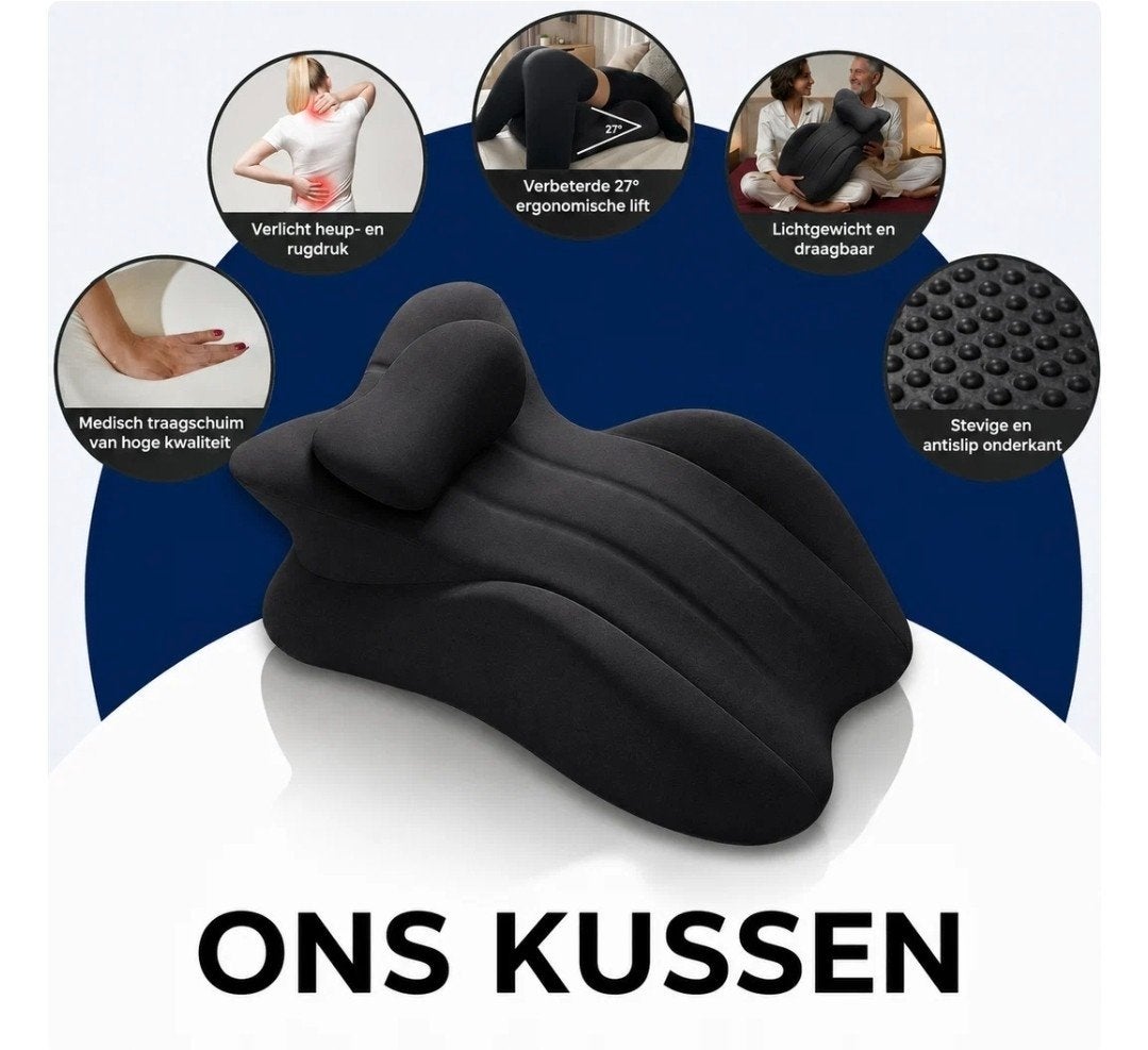 nooit gebruikt! Intimiteitskussen - Ergonomisch en Comfortab, Zwart, Nieuw, Ophalen of Verzenden, Overige typen
