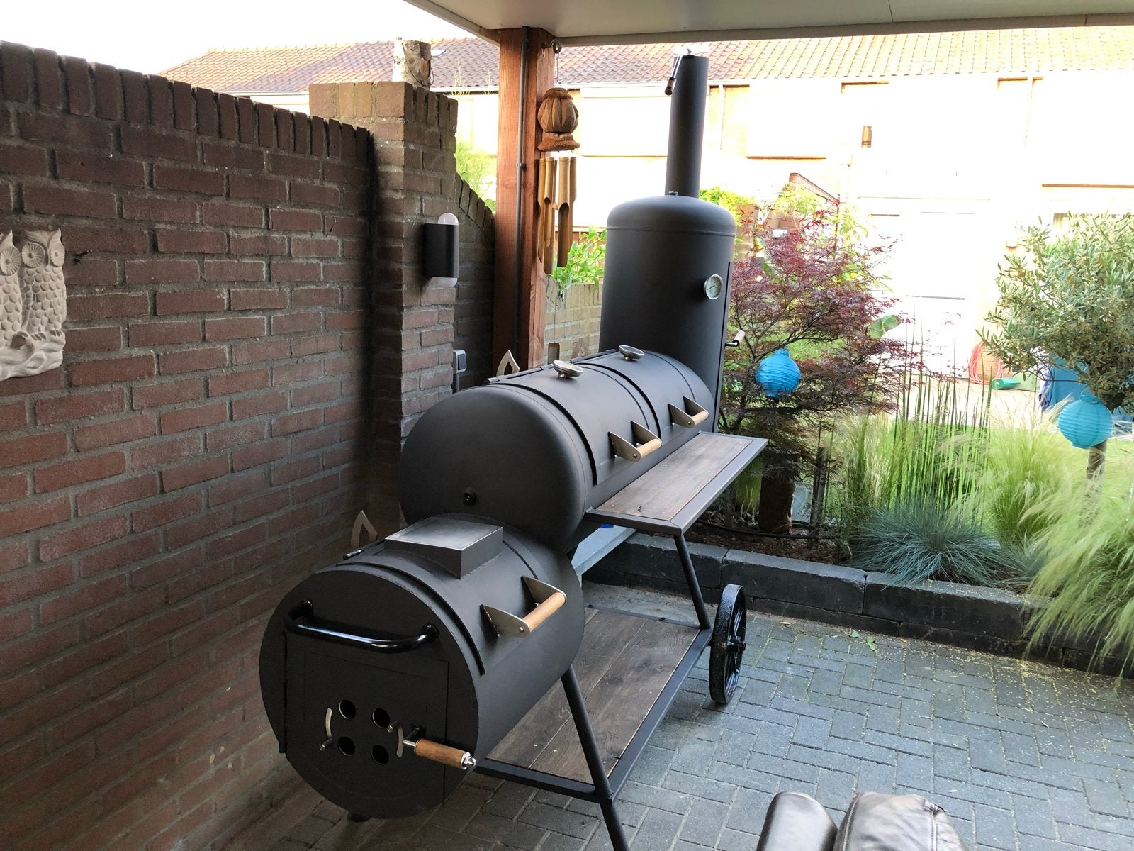 Grote Barbecue Smoker van 5mm staal, Tuin en Terras, Houtskoolbarbecues, Ophalen, Nieuw
