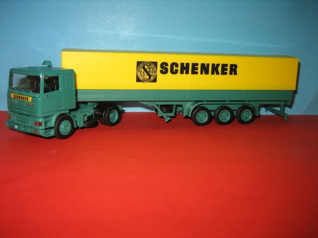 Schenker  DAF 95  met oplegger  Herpa, Ophalen of Verzenden, Zo goed als nieuw, Bus of Vrachtwagen, Herpa