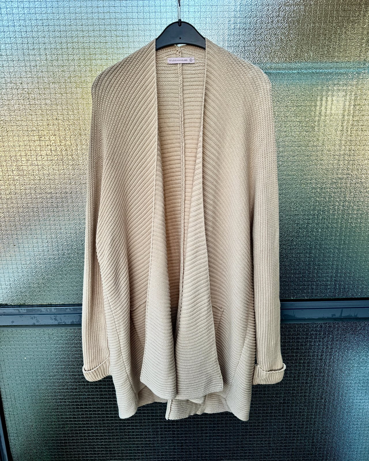 Studio Anneloes beige gebreid vest zakken maat M valt ruim, Ophalen of Verzenden, Gedragen, Maat 38/40 (M), Beige