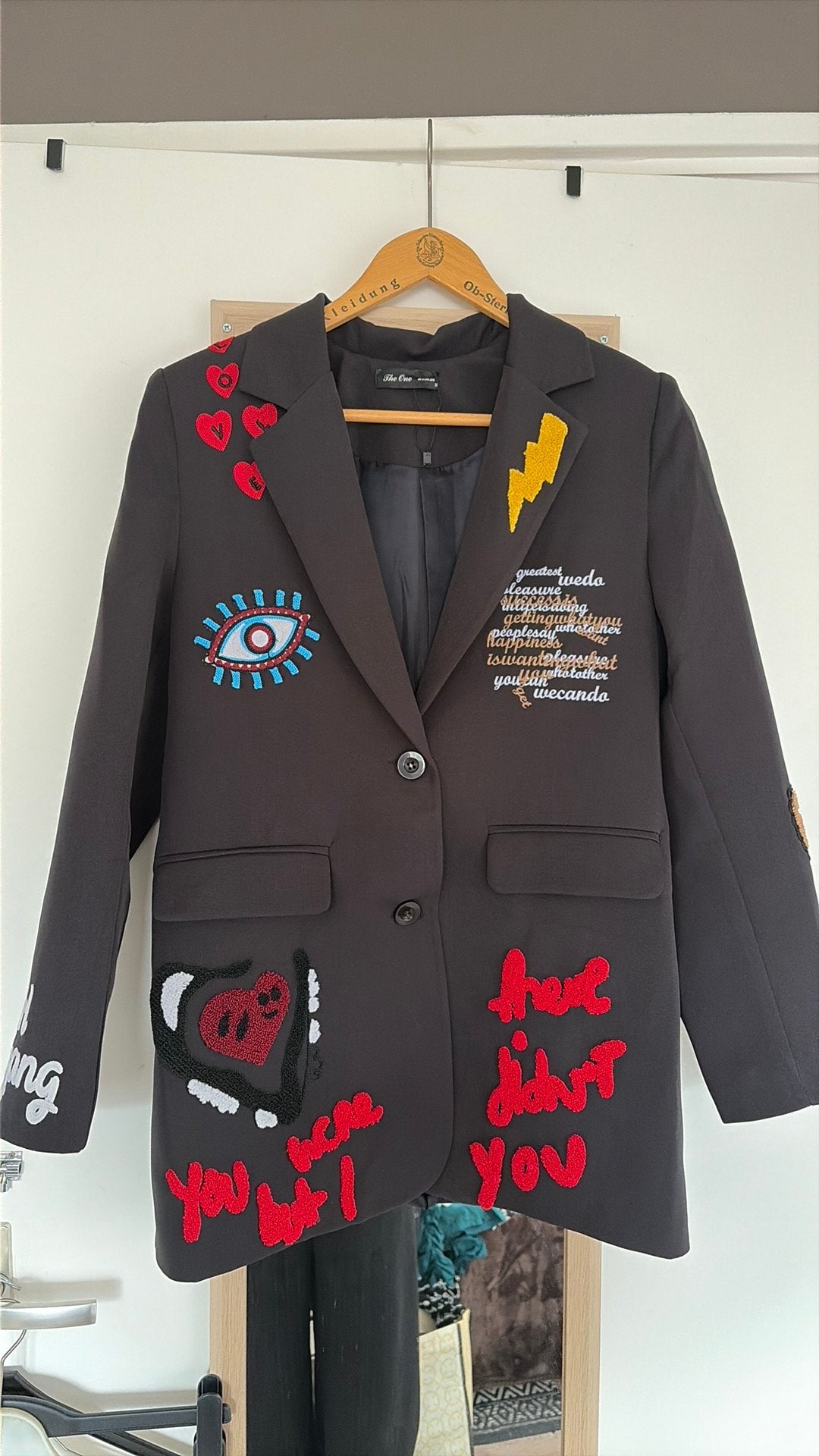 Colbert met print dames, Maat 38/40 (M), Verzenden, Zwart, Nieuw