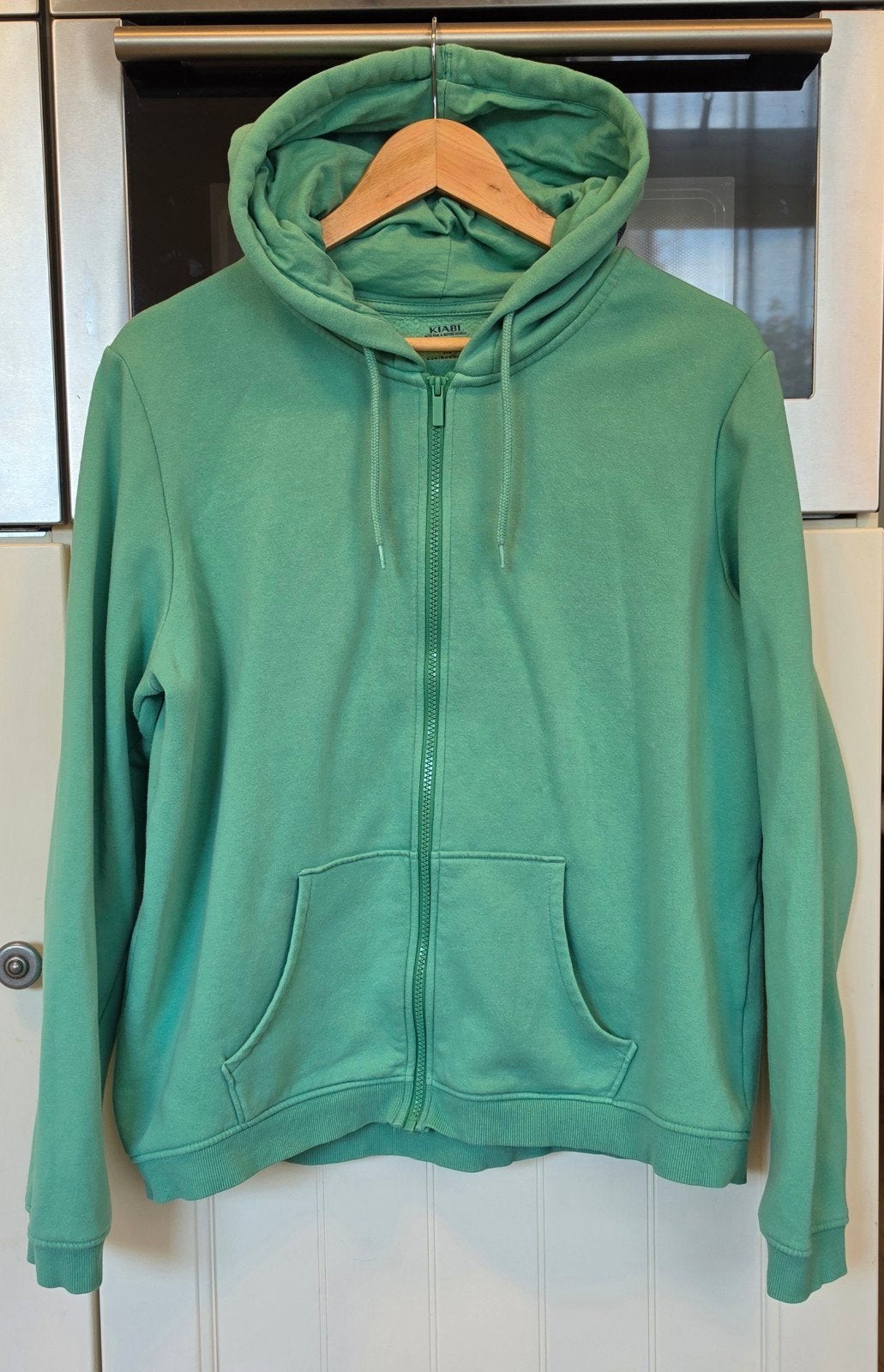 Kiabi mintgroene hoodie met rits - Maat XL, Maat 46/48 (XL) of groter, Ophalen of Verzenden, Kiabi, Gedragen