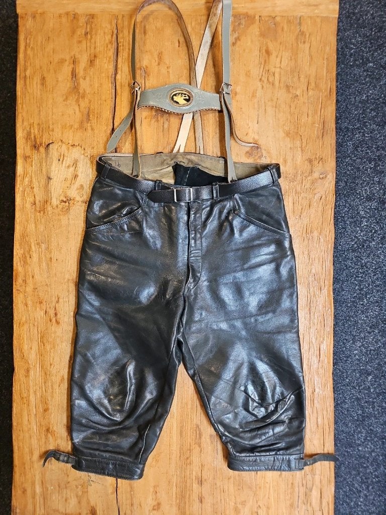 Lederhosen Zwart heren, Kleding | Heren, Maat 52/54 (L), Zwart, Djt@dejuistetoon.eu, Ophalen of Verzenden