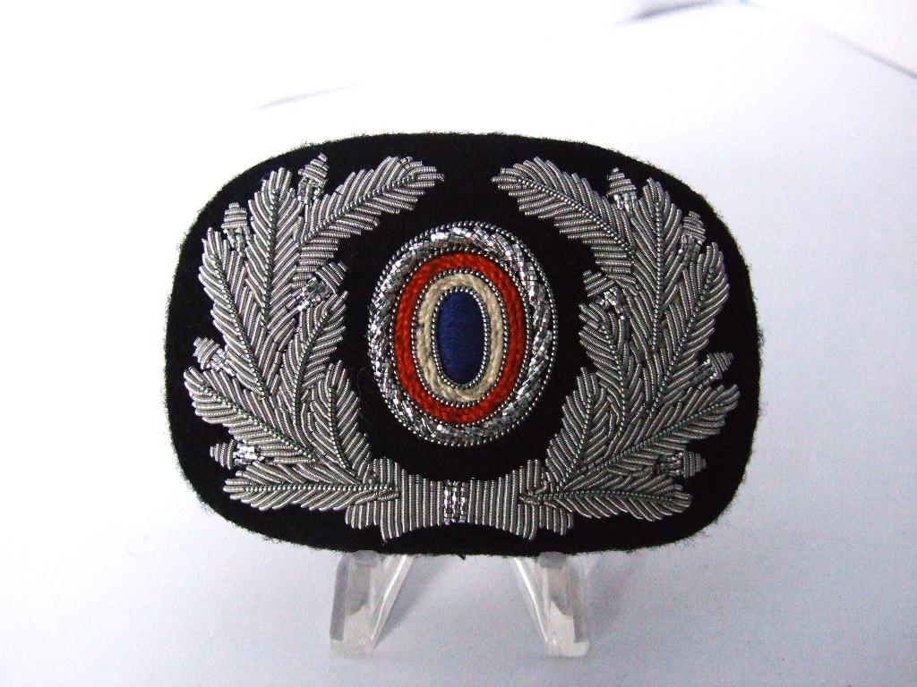 Embleem,WWII,Pet,Kepie,Officier,Staatspolitie, Verzenden, Landmacht, Nederland, Embleem of Badge