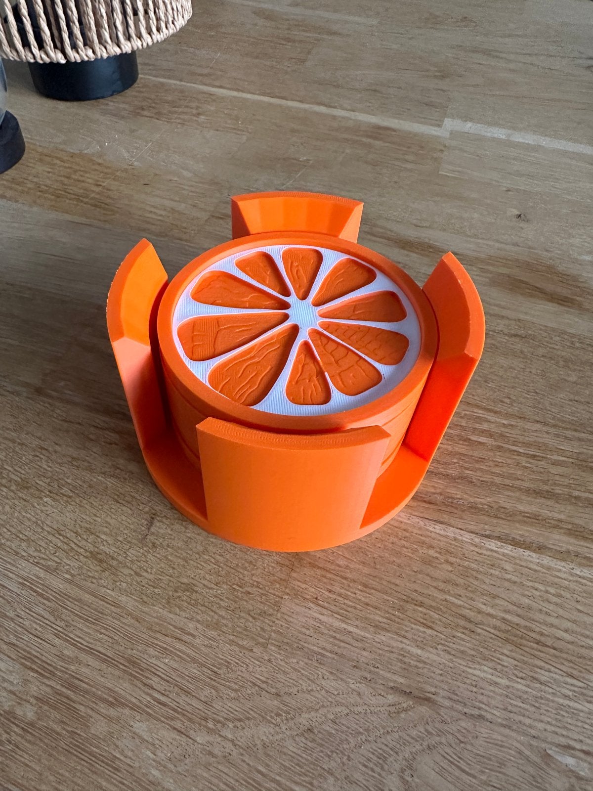 Aperol Spritz Onderzetter Set - Oranje Citrus Design, Oranje, Glasonderzetter, Nieuw, Ophalen of Verzenden