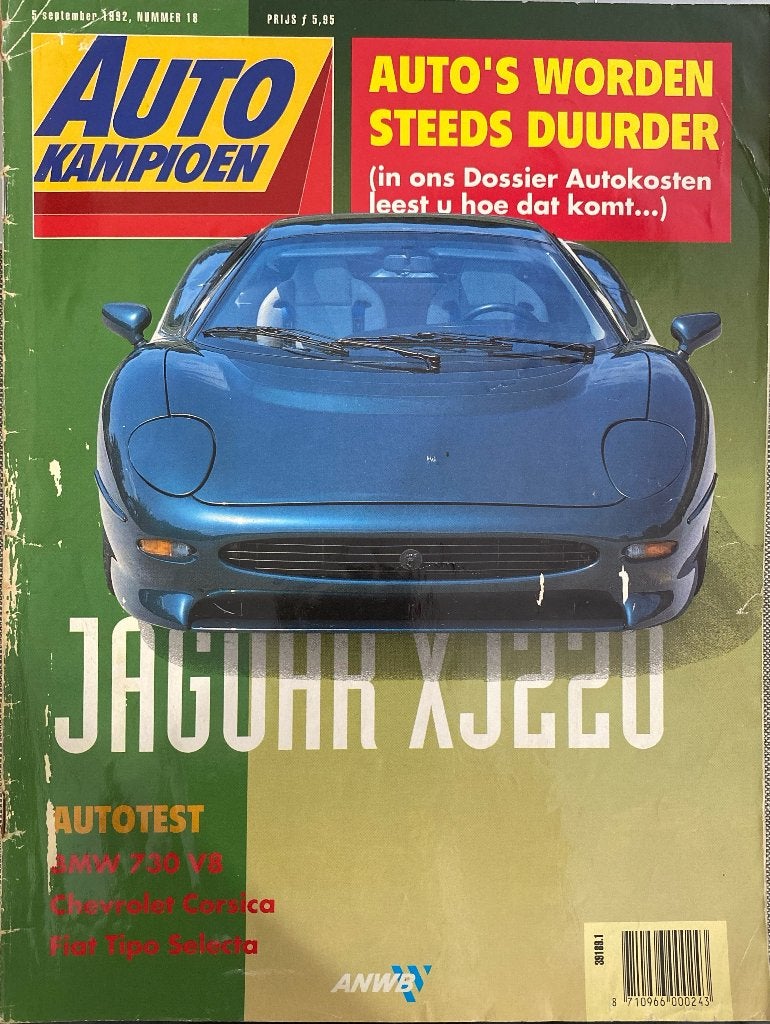 Autokampioen Magazine - Jaguar XJ220 Autotest, Gelezen, Algemeen, Diverse auteurs, Ophalen of Verzenden