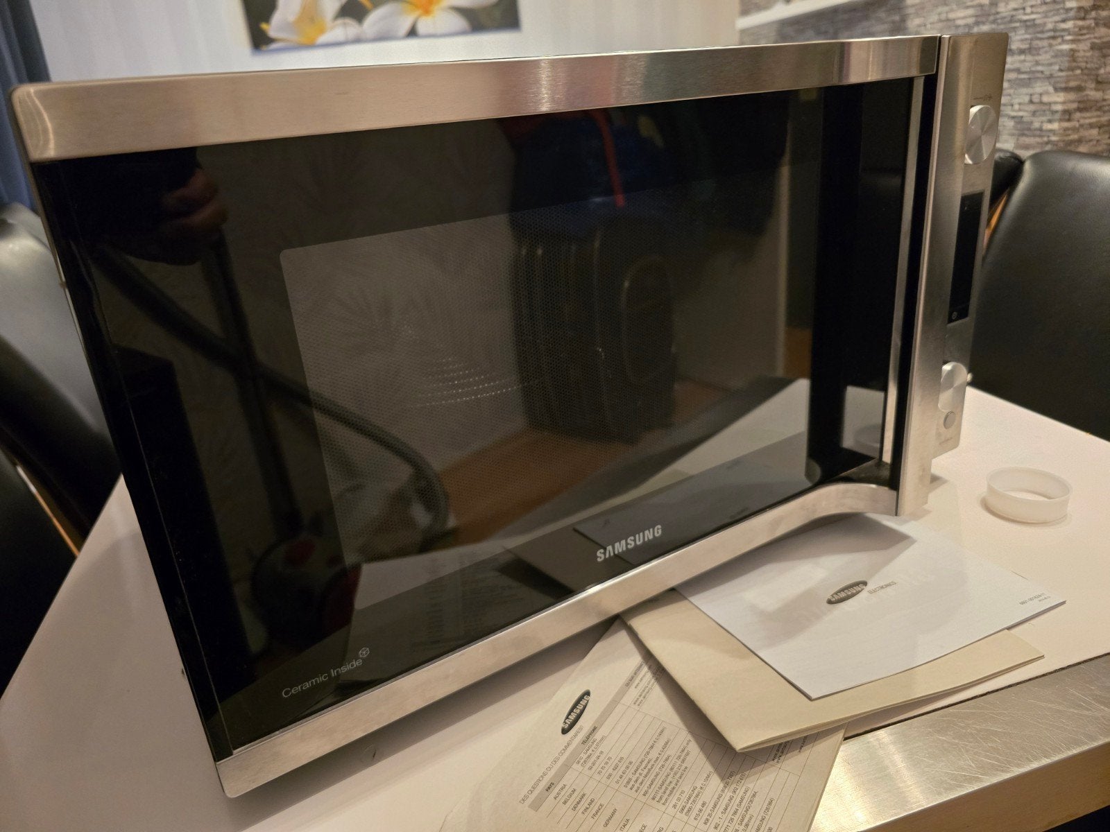 Samsung MC455TERCSR Combimagnetron - Zo goed als nieuw, Witgoed en Apparatuur, Magnetrons, Combimagnetron, Hete lucht, Ophalen of Verzenden