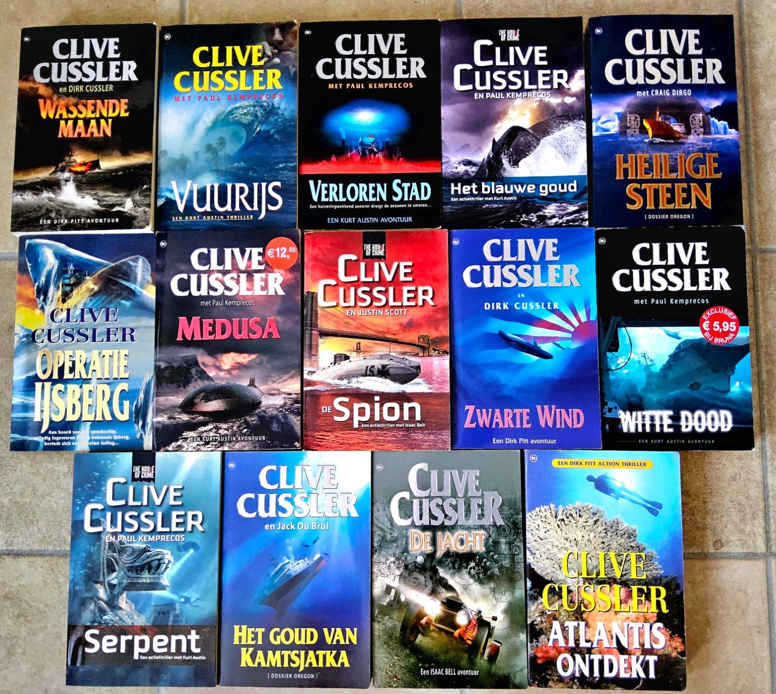 14 Mooie boeken van Clive Cussler i.z.g.s,, Boeken, Avontuur en Actie, Ophalen of Verzenden, Zo goed als nieuw, Clive Cussler