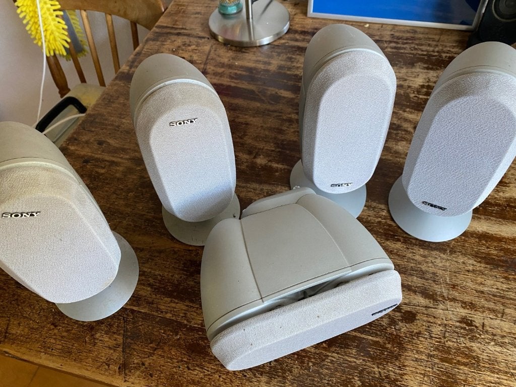 Sony Pascal SS-MS7 satelliet luidsprekers., Ophalen, Gebruikt, 70 watt of meer, 5.1-systeem