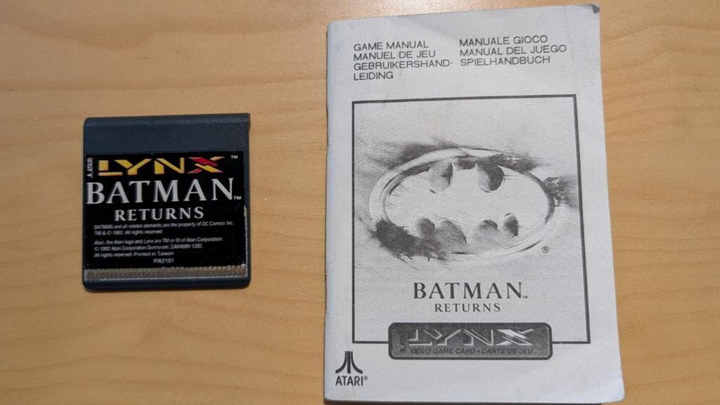 Batman Returns + handleiding voor Atari Lynx, Avontuur en Actie, 1 speler, Ophalen of Verzenden, Gekoppelde computers