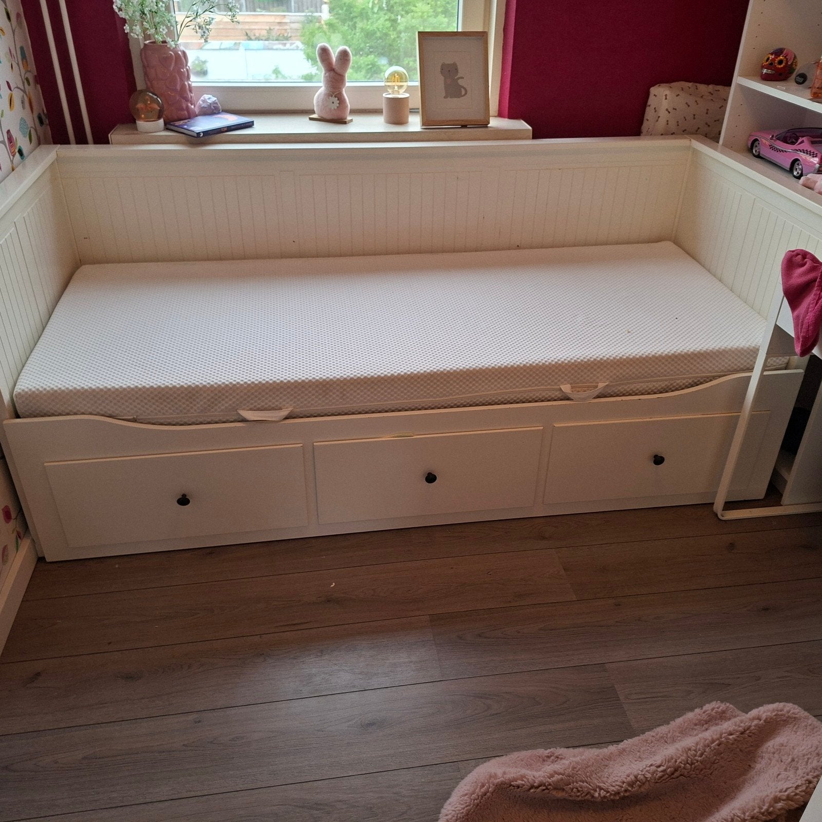 Ikea Hemmes bedbank, Huis en Inrichting, Ophalen, Gebruikt, Eenpersoons, Wit