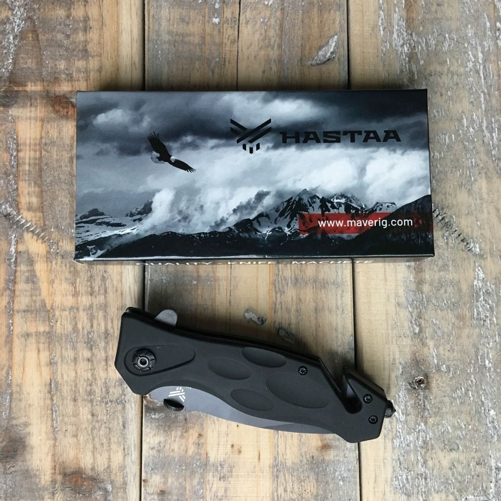 Hastaa 01 militair zakmes (20,5 cm) met glasbreker, Verzenden, Overige soorten, Amerika, Mes of Dolk