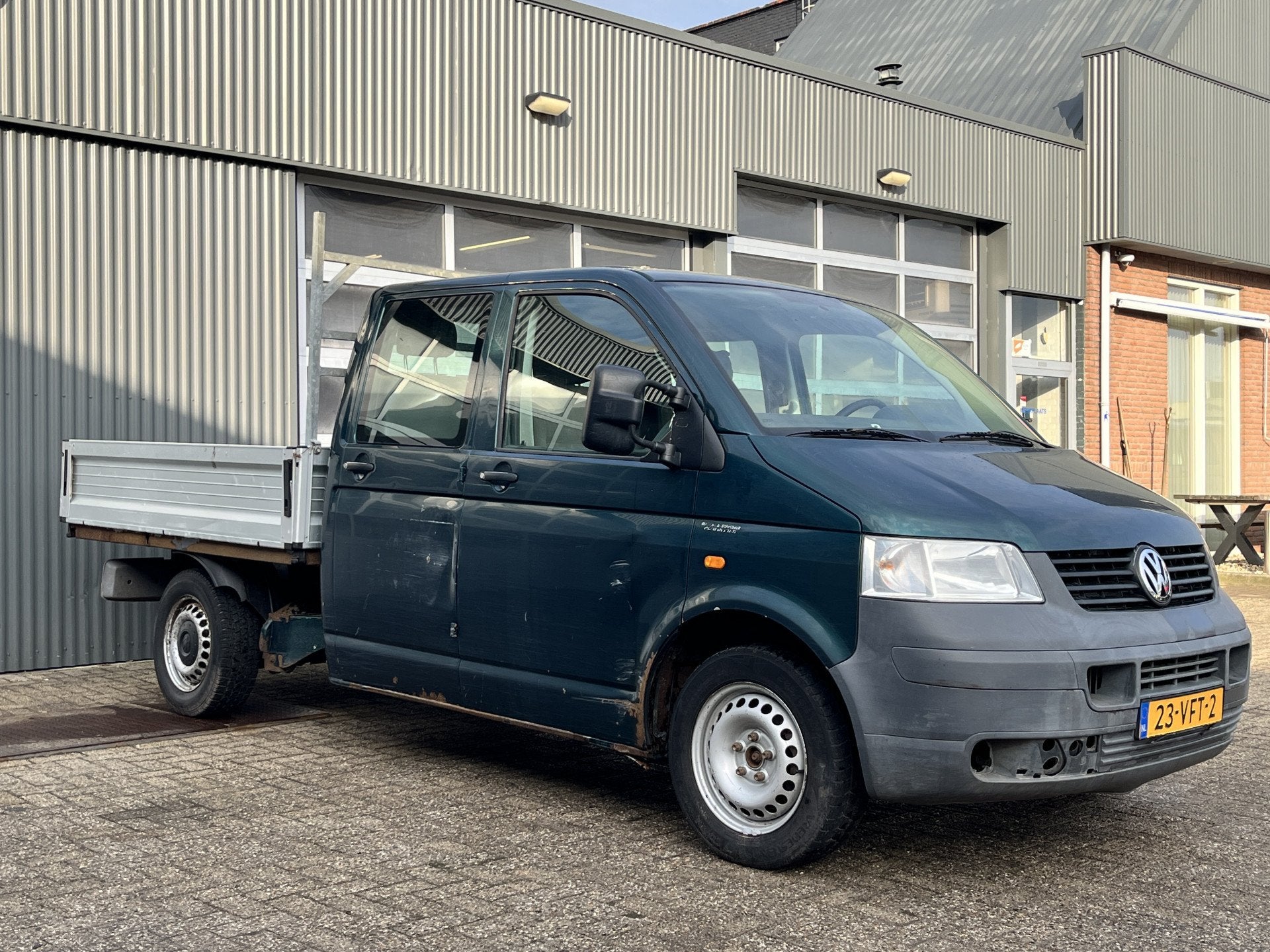 Volkswagen Transporter 2.5 TDI 340 4Motion DC Openlaadbak Pi, Traction-control, Stof, Gebruikt, Zwart
