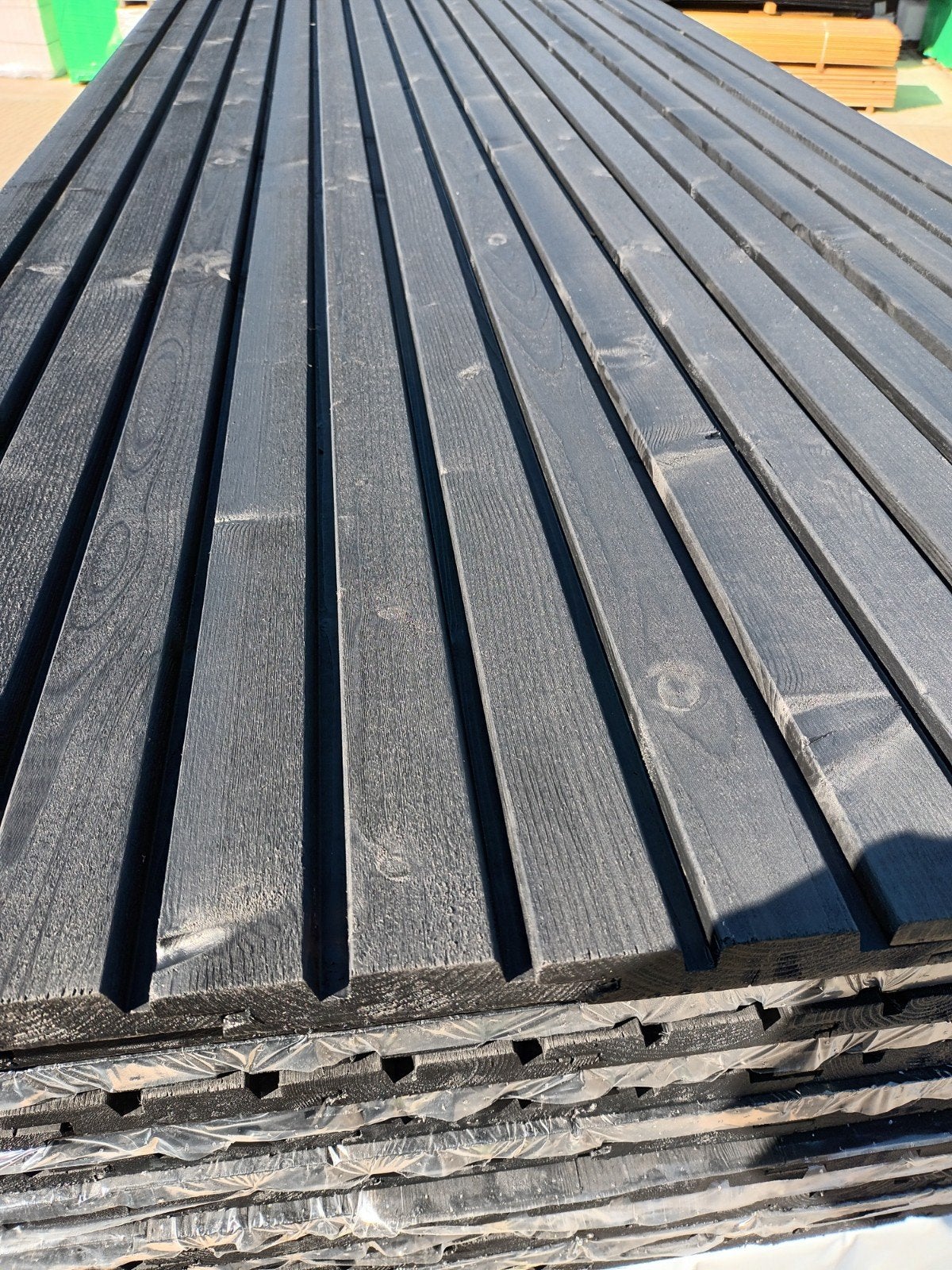 Zwart gespoten triple rhombus planken gevelbekleding deens, Ophalen, Nieuw, 250 cm of meer, Planken