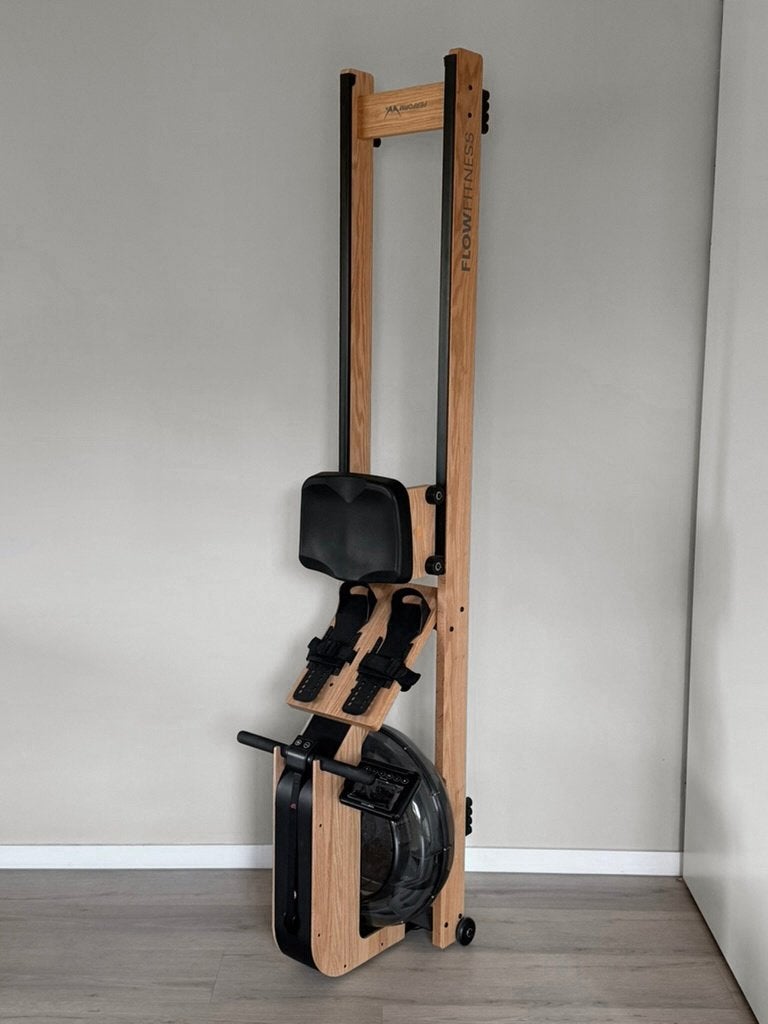 Roeiapparaat FlowFitness Perform W9i Eikenhout met waterres., Ophalen, Overige materialen, Benen, Nieuw