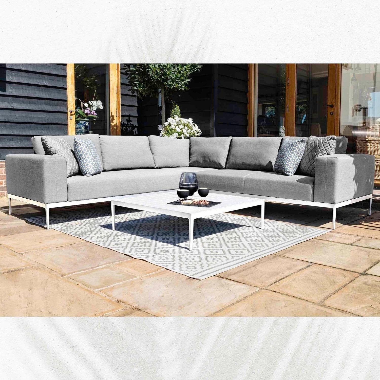 Royale hoekbank met all weather stof - NIEUW!-, Tuin en Terras, Tuinsets en Loungesets, Ophalen of Verzenden, Nieuw