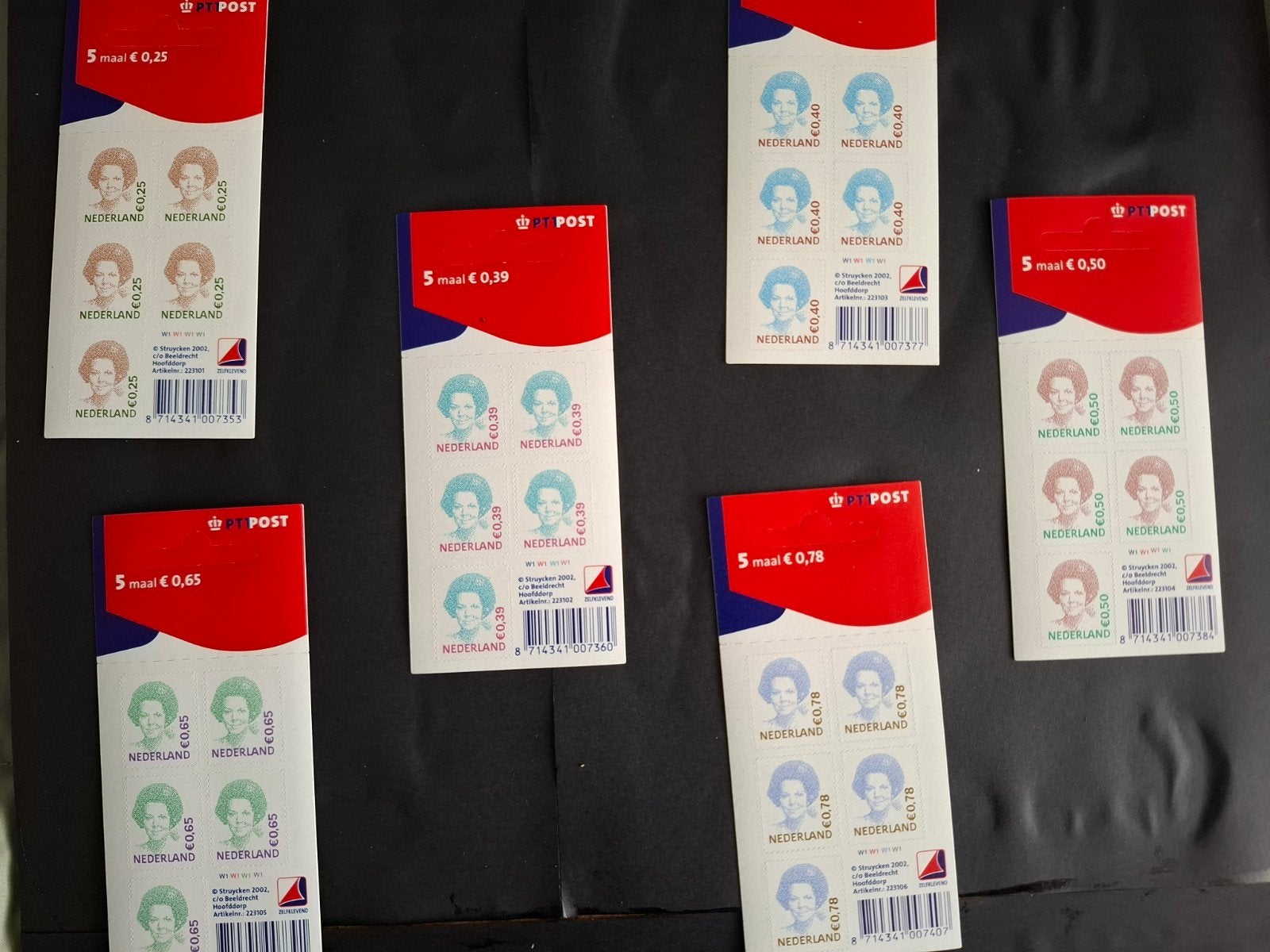 Kaartjes Beatrix, Verzenden, Postfris