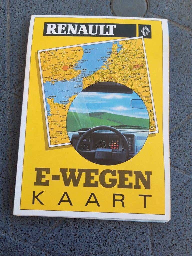 Renault - E-wegenkaart 1987 - Nieuwstaat, Ophalen of Verzenden, Zo goed als nieuw, Auto's
