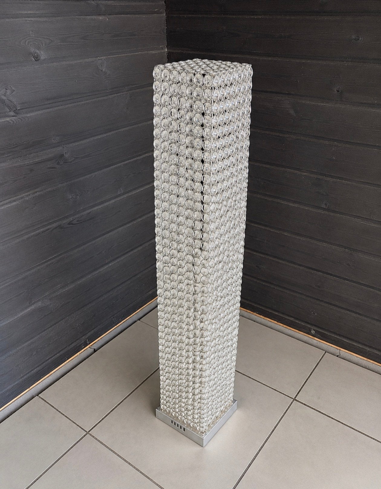 Rechthoekige Lamp met kristal, Ophalen, Zo goed als nieuw