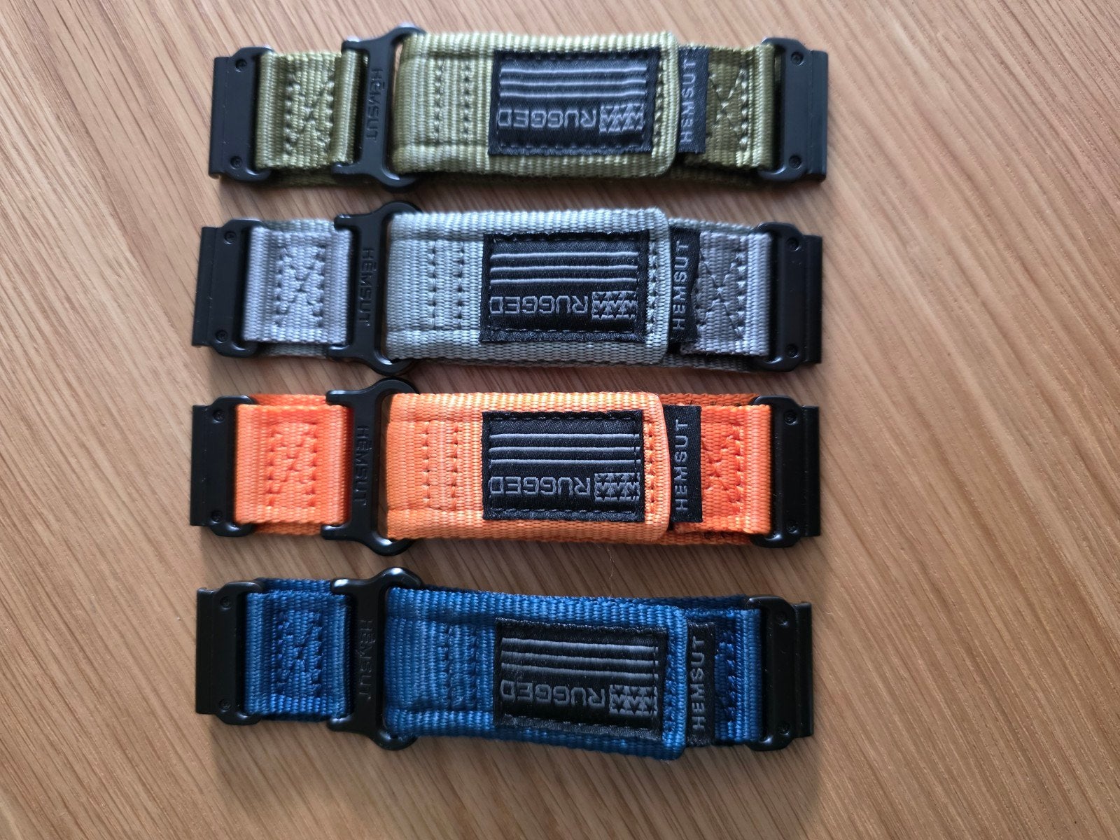 Hemsut Rugged Nylon Horlogebandjes - Diverse Kleuren, Overige materialen, Polshorloge, Kunststof, Zo goed als nieuw