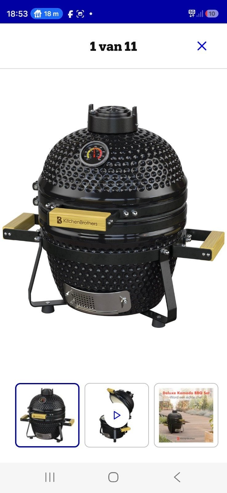 KitchenBrothers Kamado BBQ - Nieuw in doos, Ophalen of Verzenden, Nieuw, KitchenBrothers