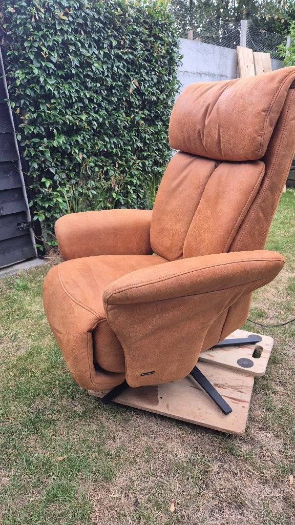 Sta op relax fauteuil Meubelzorg Sublime, Ophalen, Zo goed als nieuw, 50 tot 75 cm, Leer