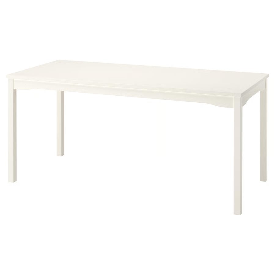 IKEA Hauga eettafel - Wit, modern - NOW 10 Euro!, Ophalen, Gebruikt, 100 tot 150 cm, 50 tot 100 cm