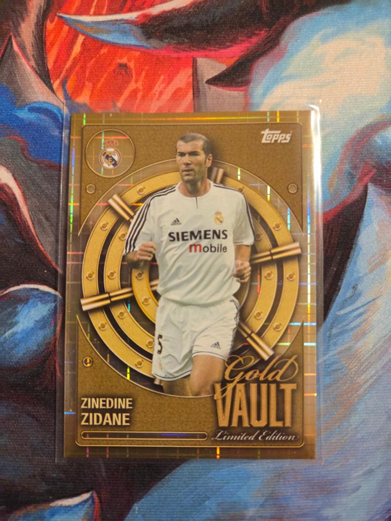 Topps Zinedine Zidane Gold Vault 5 Limited Edition, Ophalen of Verzenden, Zo goed als nieuw, Buitenlandse clubs, Spelerskaart