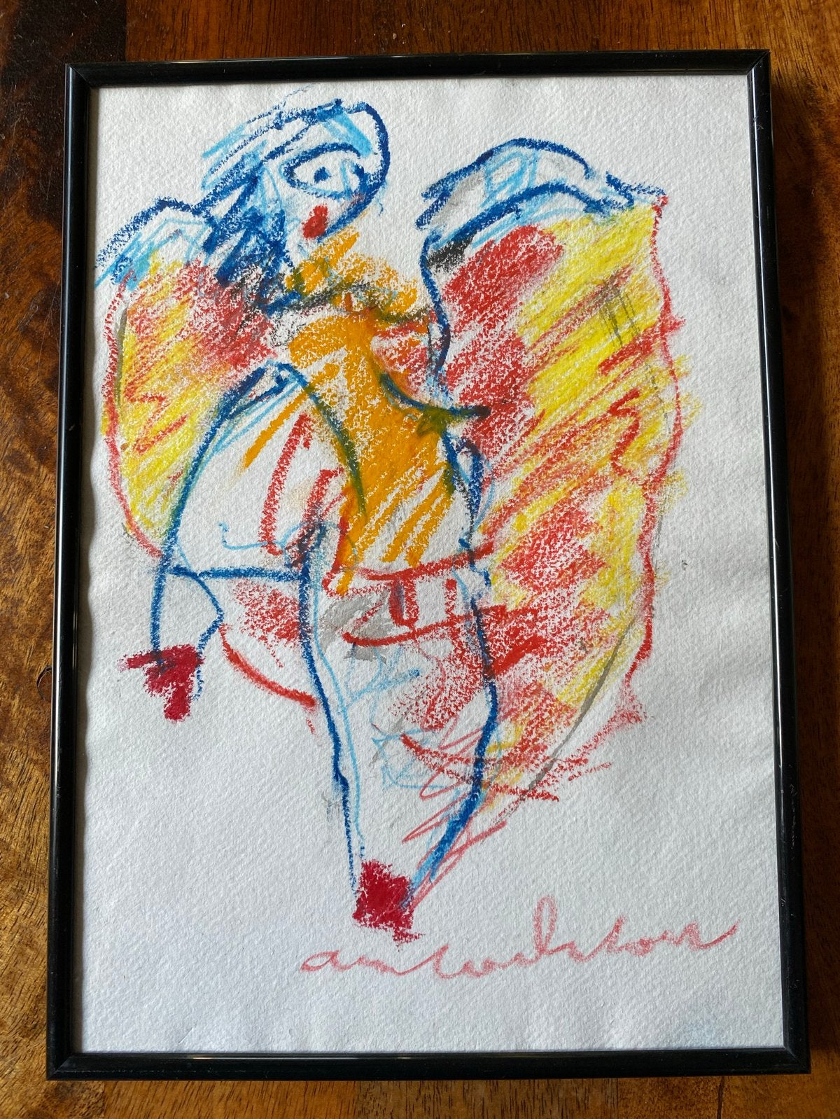 Fraaie Anton Heyboer tekening, gesigneerd, Ophalen of Verzenden, Tekening, Krijttekening, Gesigneerd