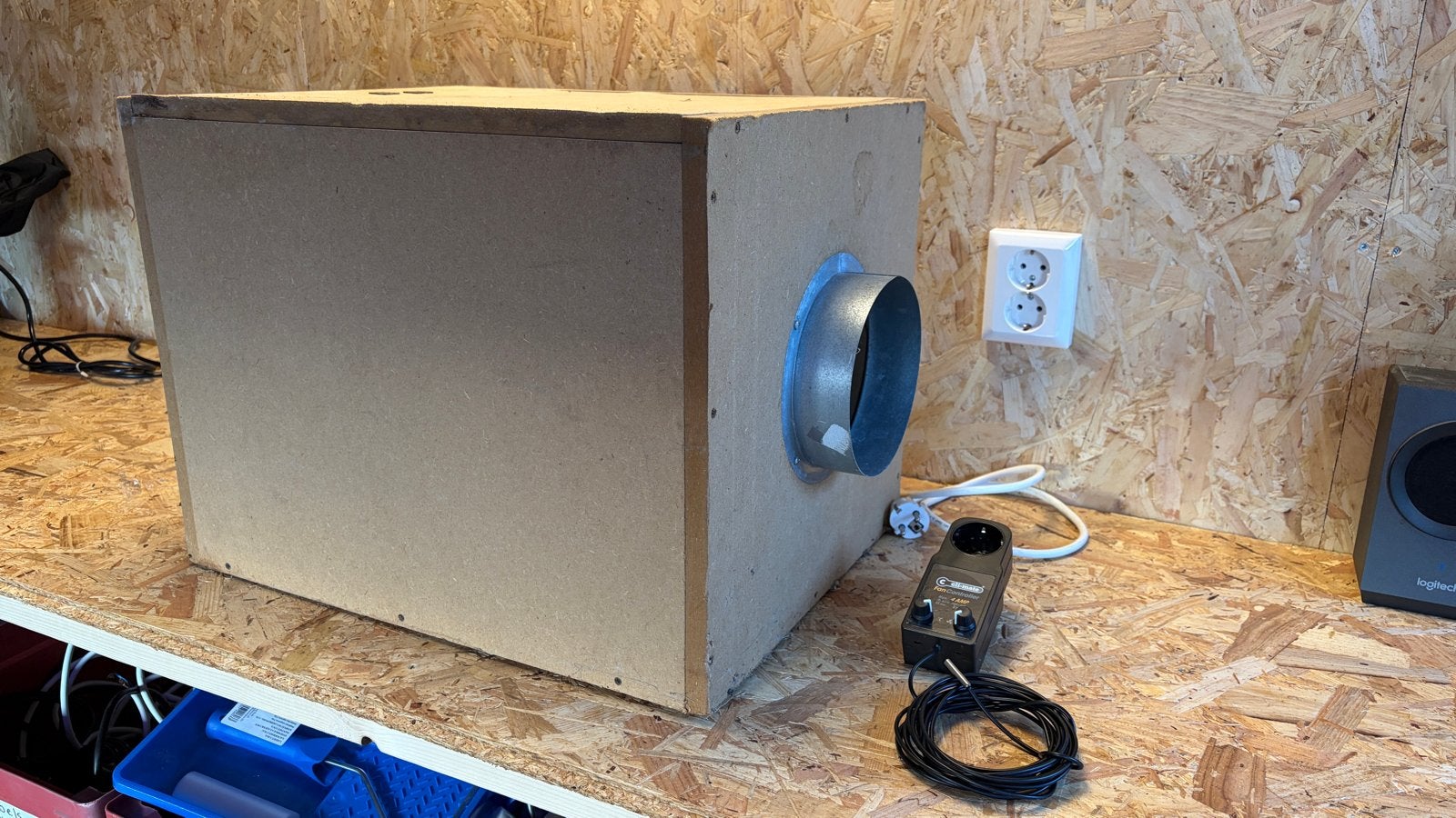 Afzuigbox softbox met Cli-mate Fancontroller (1000 m3), Ophalen, Gebruikt, Luchtbehandeling-accessoire