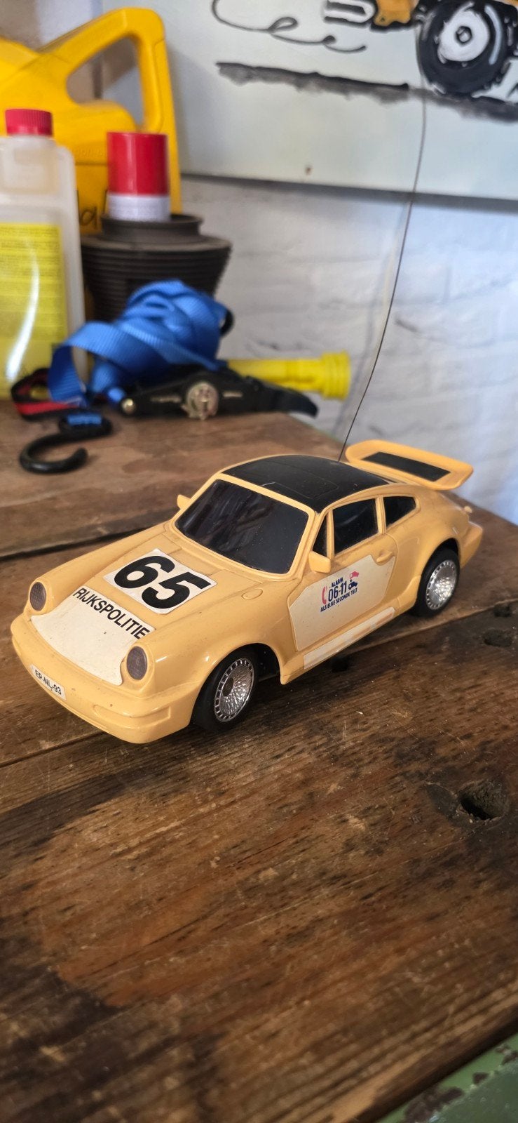 Vintage RC Porsche 911 Rijkspolitie - Schaalmodel, Elektro, Gebruikt, Ophalen of Verzenden, Auto onroad