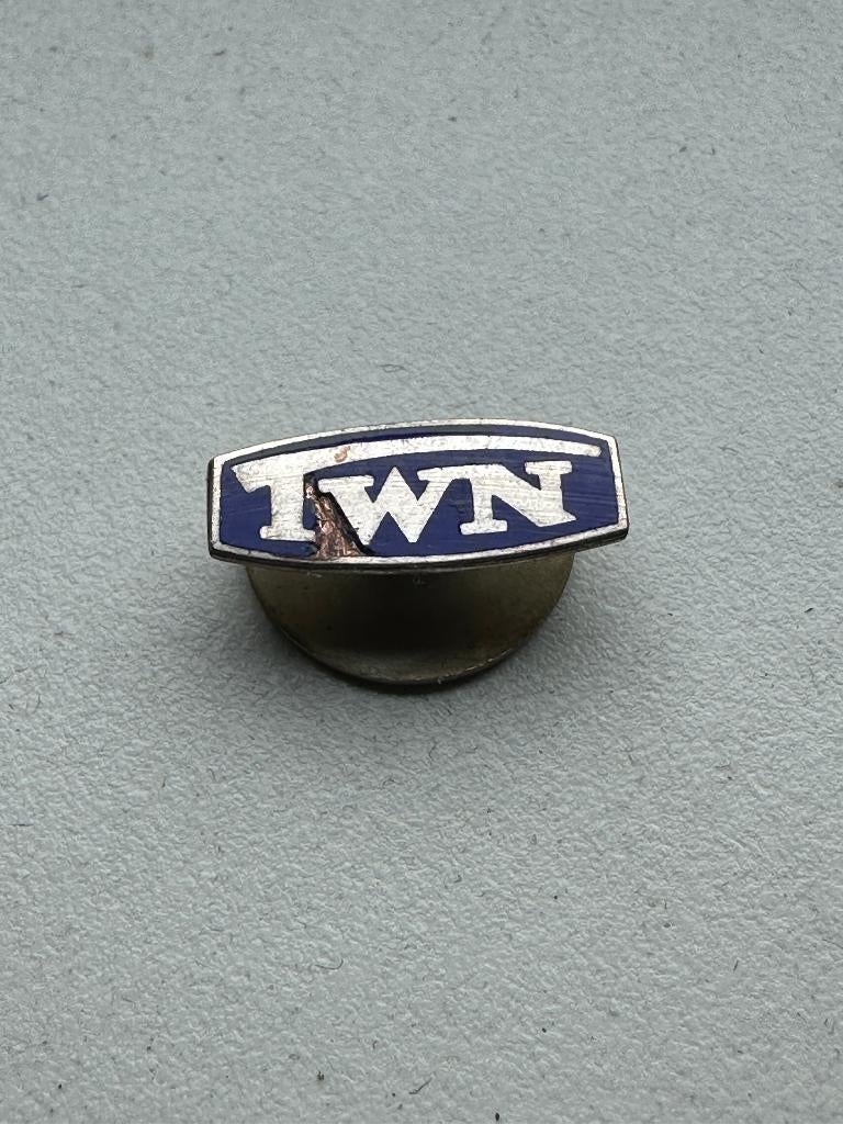 Schitterend zeldzame emaille TWN reclame item., Ophalen of Verzenden, Gebruikt, Gebruiksvoorwerp