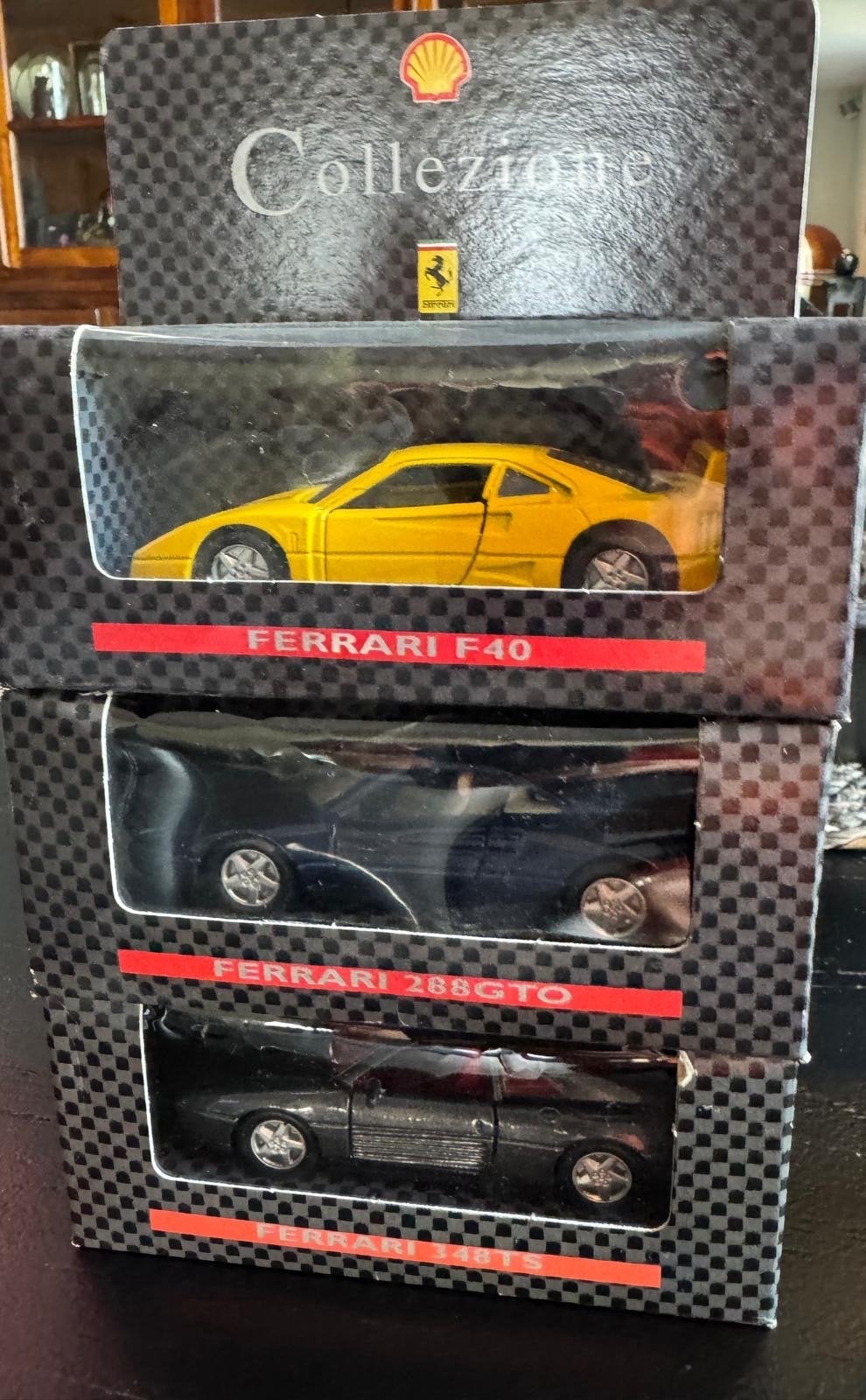 Shell Collezione Ferrari F40, 288GTO, 348TS modelauto's, Ophalen of Verzenden, Zo goed als nieuw, Auto, Overige merken