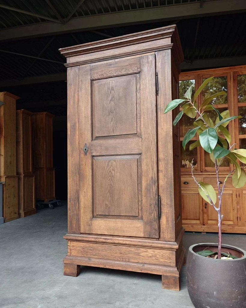 Antieke eikenhouten kloosterkast | Voorraadkast #7409, 100 tot 150 cm, -, 200 cm of meer, -