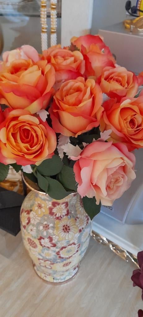 Zijde kunstbloemen nieuw met prijskaartje orchidee amaryllis, Ophalen of Verzenden, Nieuw