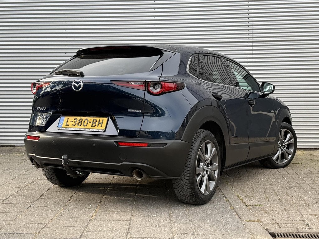 Mazda CX-30 2.0 e-SkyActiv-X M Hybrid Luxury | Trekhaak | Le, Auto's, Mazda, 1998 cc, Automatische klimaatregeling, Gebruikt, Blauw