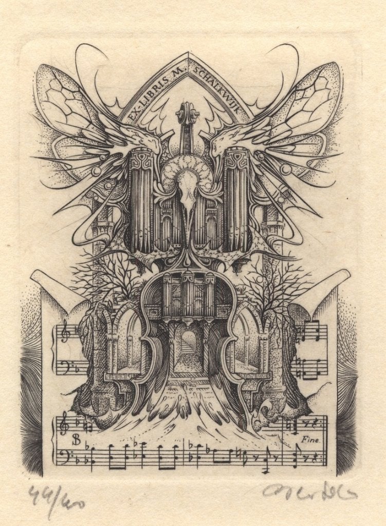 0177 Ex Libris Nederland : Bertil Schmüll, z.j., Verzenden, Ex libris