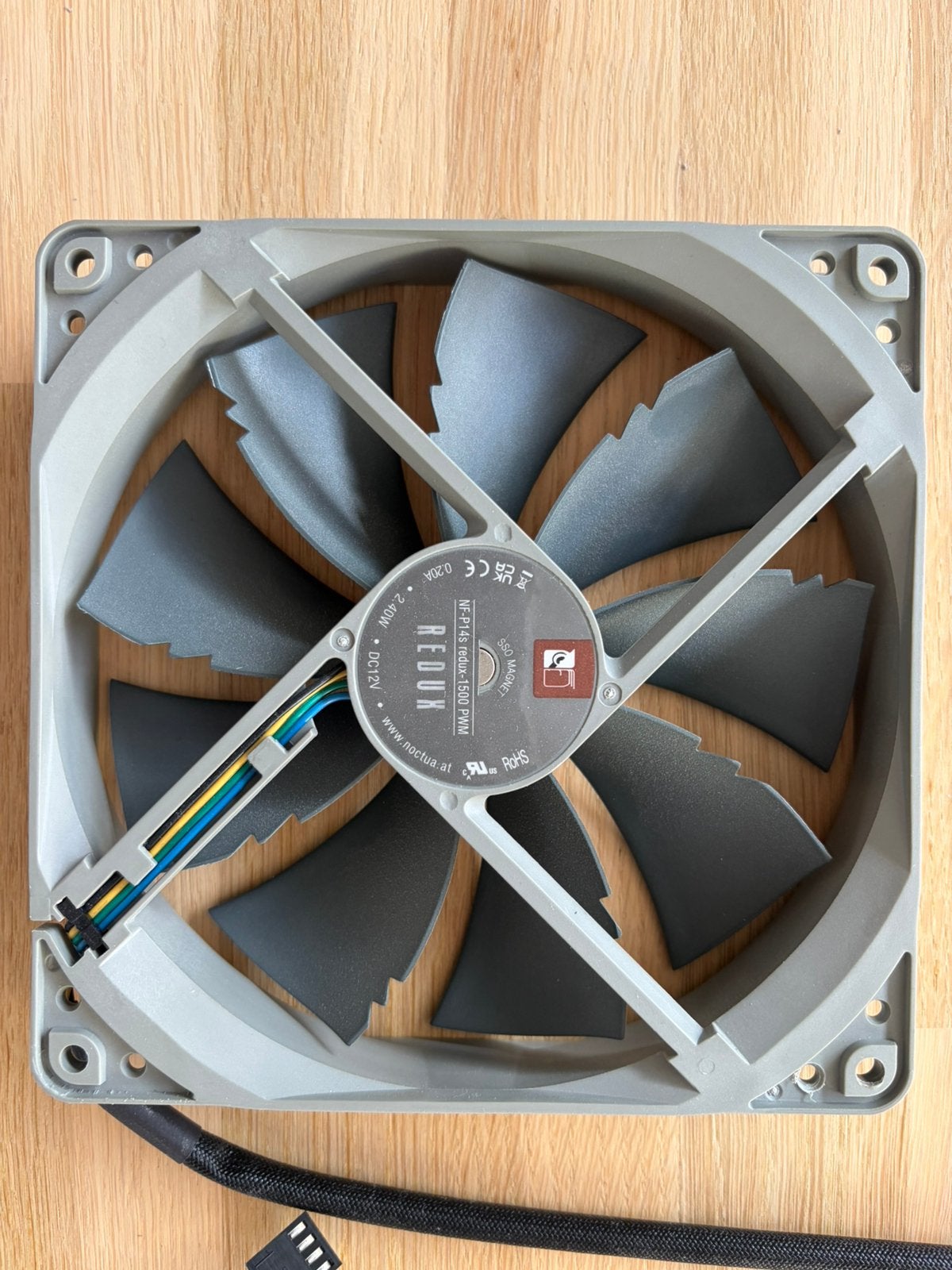 Noctua NF-P14s redux-1500 PWM 140MM FAN, Ophalen, Zo goed als nieuw, Luchtkoeling