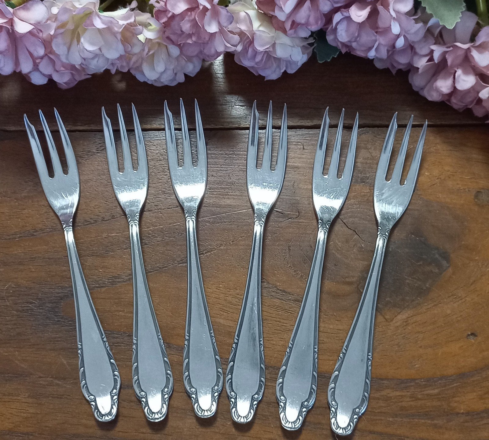 Set van 6 brocante gebaksvorkjes, Sola GZ, nr. 980, Ophalen of Verzenden