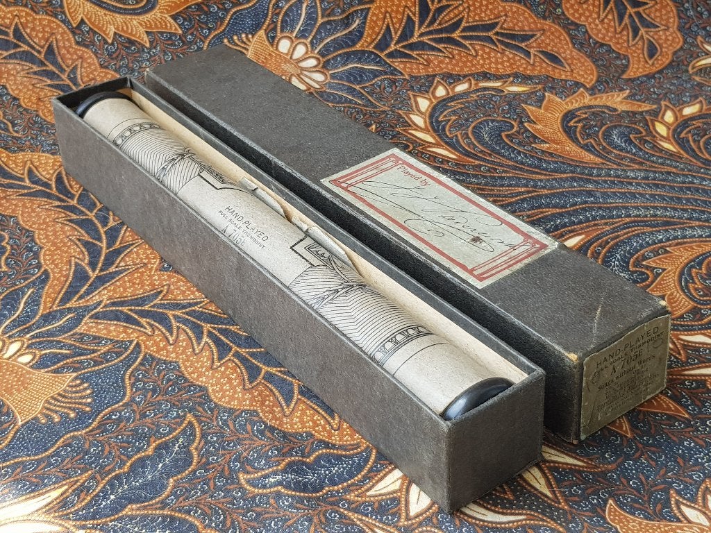 Antieke Mendelsohn muziekrol uit Engeland in de doos 32 cm., Ophalen of Verzenden