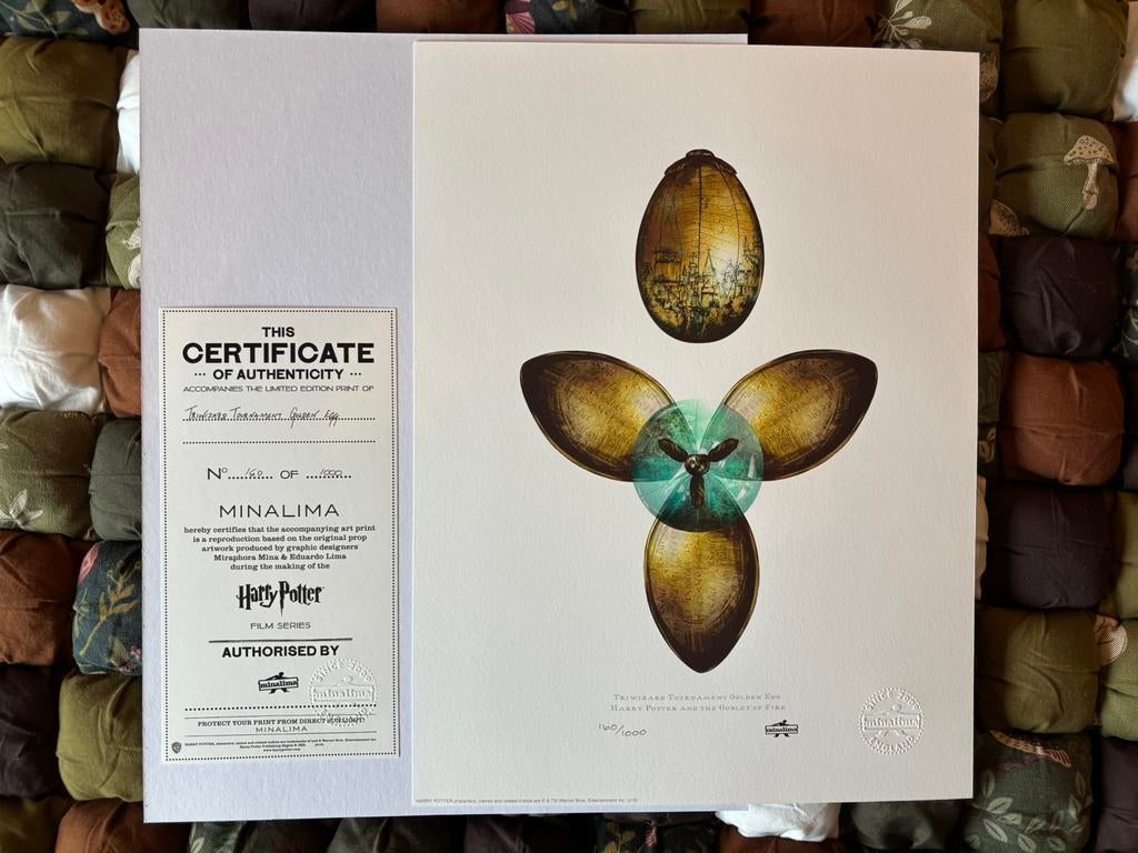 MinaLima print - Triwizard Tournament Golden Egg, Ophalen of Verzenden